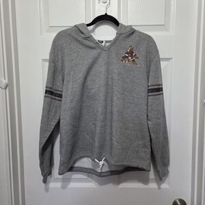 NHL Arizona Coyotes Women Heather Gray Hoodie Pullover Sweatshirt Size Medium
